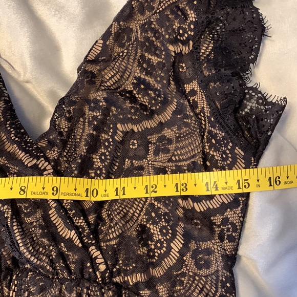 Tiffany Rose maternity Imogene black lace cap sleeve mini /midi dress size UK 3 - Picture 9 of 13